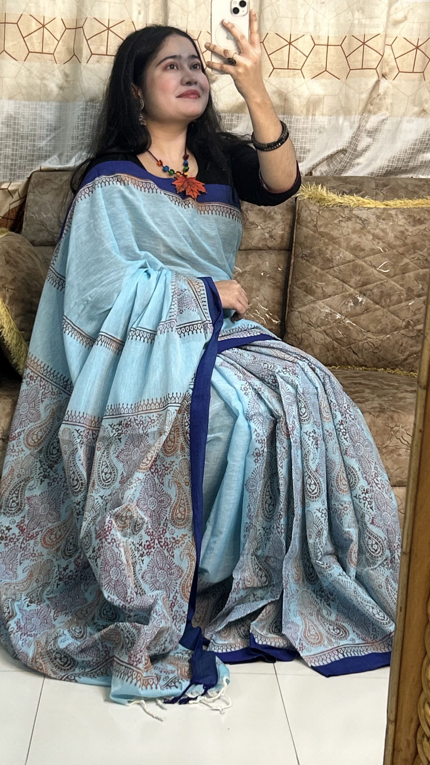 প্রিমিয়াম কোয়ালিটি পিওর সুতি শাড়ি - কটন শাড়ি (6)