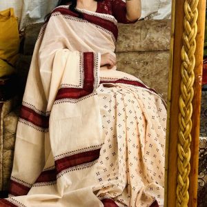 স্টাইলিশ সুতি শাড়ি ()